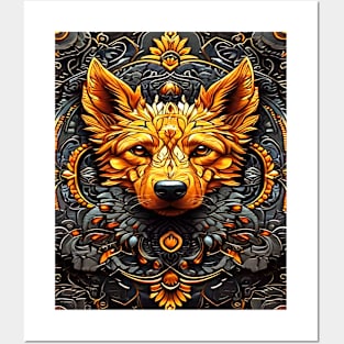 Dog Mandala, Graphic Design With Animals Posters and Art